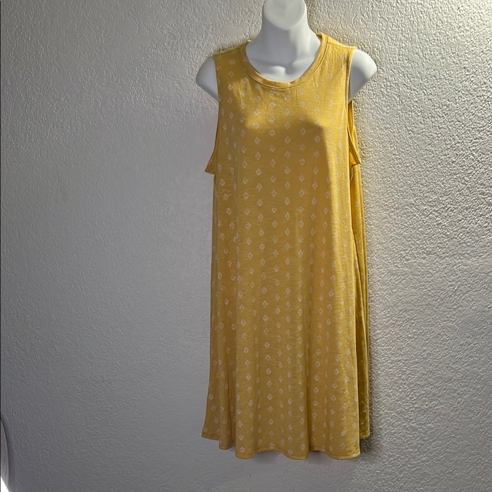 Sonoma Yellow Patterned Dress